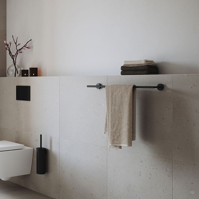 Hovedbilde Smedbo HOME Dobbel Håndklestang, Sort