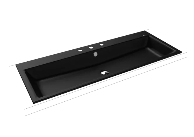 Hovedbilde Kaldewei PURO Mod 3169 Nedfelt Servant, 120x46 cm, Black Matt 100, 3 ...