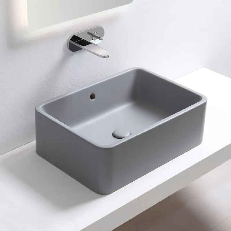 Cielo Shui Comfort rektangulær servant 60x42 cm toppmontering