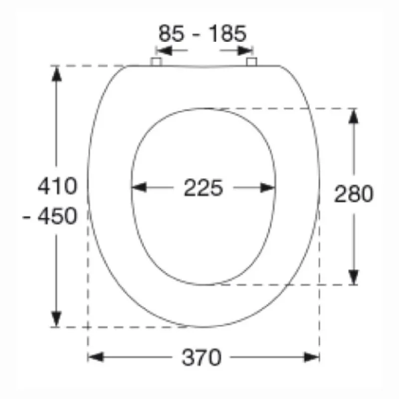 Pressalit T2 324 Toalettsete Hvit