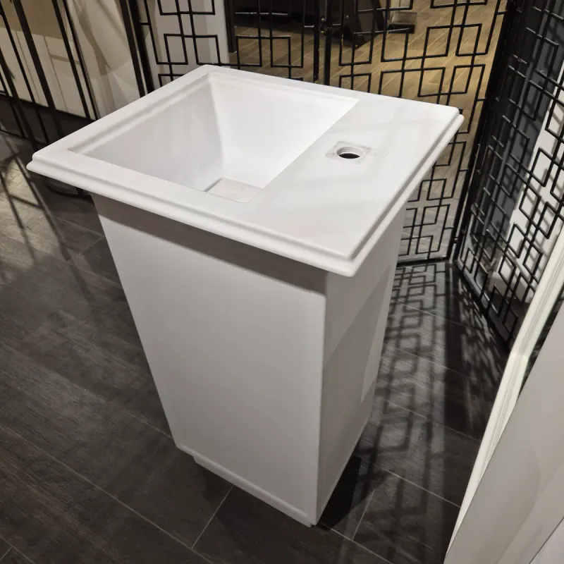 OUTLET: Gessi Eleganza servant 45x52 cm frittstående matt hvit