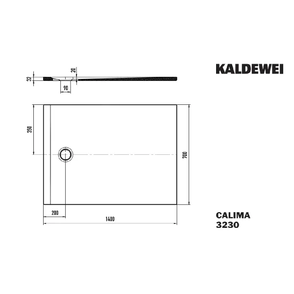 Hovedbilde Kaldewei CALIMA Mod 3230 Dusjkar 70x140 cm