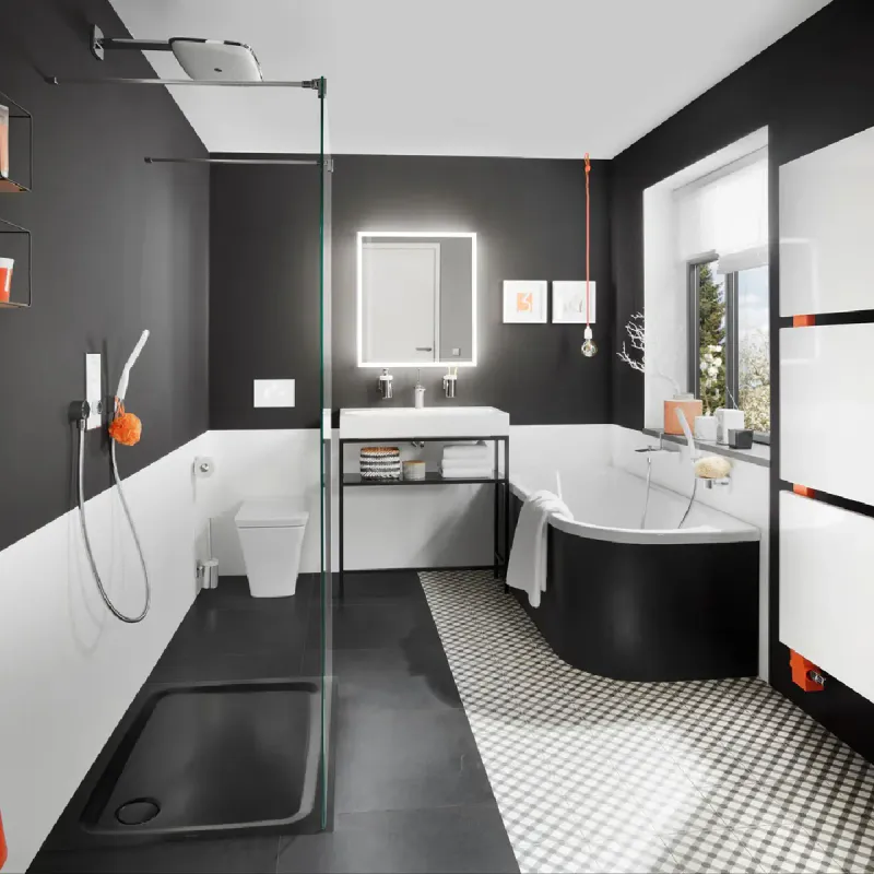 Kaldewei CENTRO DUO 1 HØYRE Mod 130 Innebygd Badekar 170x75 cm