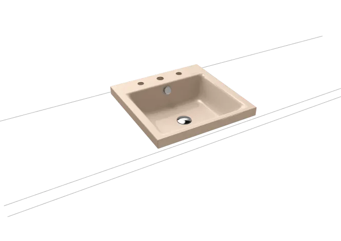 Hovedbilde Kaldewei PURO Mod 3153 Toppmontert Servant, 46x46 cm, Bahama Beige, 3 ...