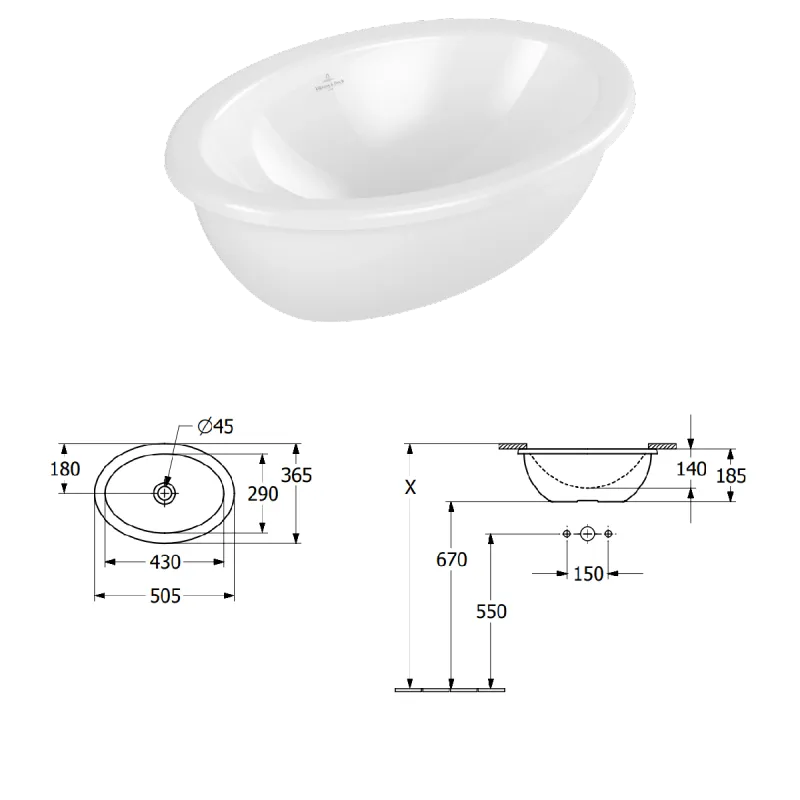 Villeroy & Boch Loop & Friends 43x28 cm servant - underlimt