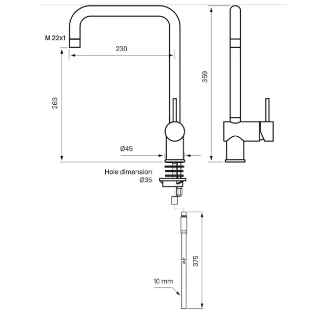 Hovedbilde Tapwell SK980 kjøkkenbatteri