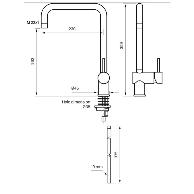 Tapwell SK980 kjøkkenbatteri