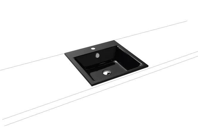 Hovedbilde Kaldewei PURO Mod 3150 Nedfelt Servant, 46x46 cm, Black, 1 kranhull, ...