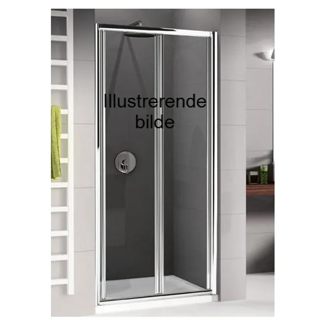Hovedbilde OUTLET: Novellini Lunes Foldedør For Dusjnisje 60-66 cm Hvit/Klart