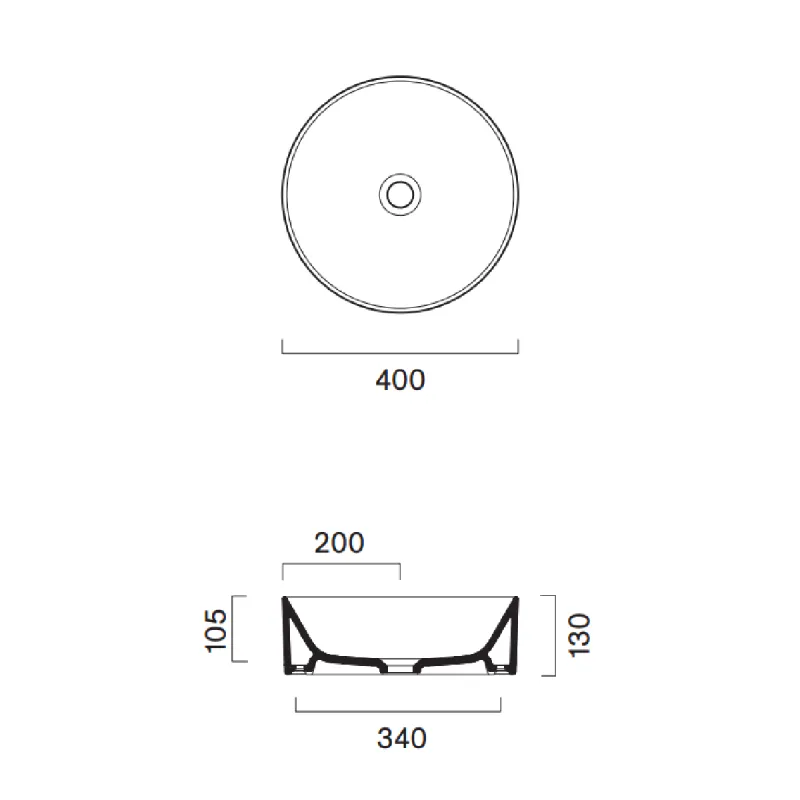 Catalano Zero Toppmontert Servant ø40 cm