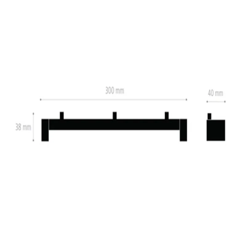 OUTLET: QTOO Håndklestang 30 cm - mattbørstet