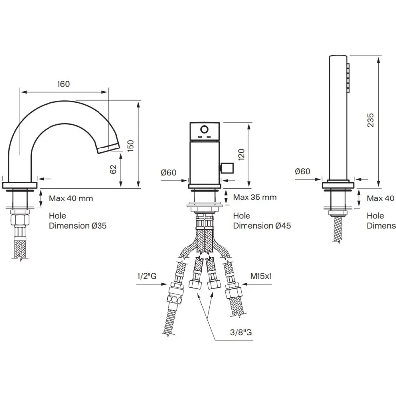 Tapwell BI047 badekarbatteri