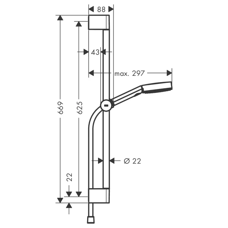 Hansgrohe Pulsify Select S Dusjgarnityr 105 3jet - Krom