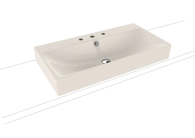 Hovedbilde Kaldewei SILENIO Toppmontert Servant Mod 3043 90x46 cm, Pergamon, 3 ...