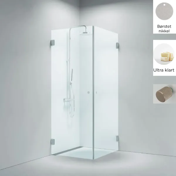 Hovedbilde OUTLET: Strømberg Lucca 120 Dusjhjørne 80x90 cm – Børstet ...