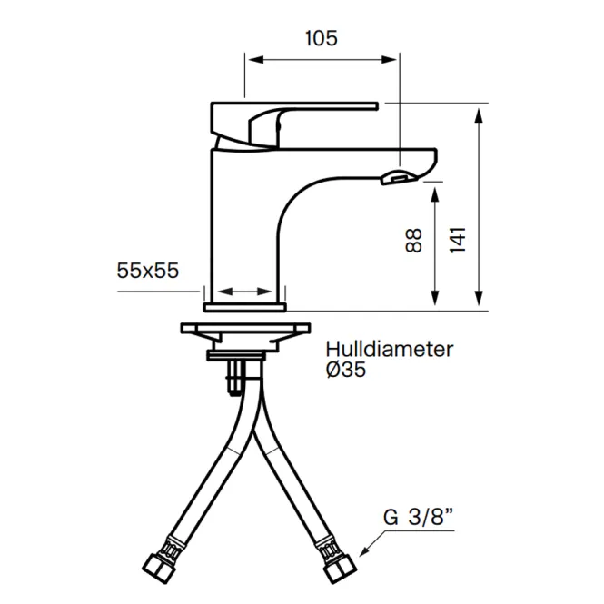 Hovedbilde Tapwell SLY071 servantbatteri