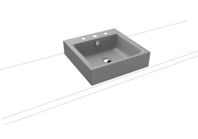 Hovedbilde Kaldewei PURO Mod 3156 Toppmontert Servant, 46x46 cm, Cool Grey 30, 3 ...