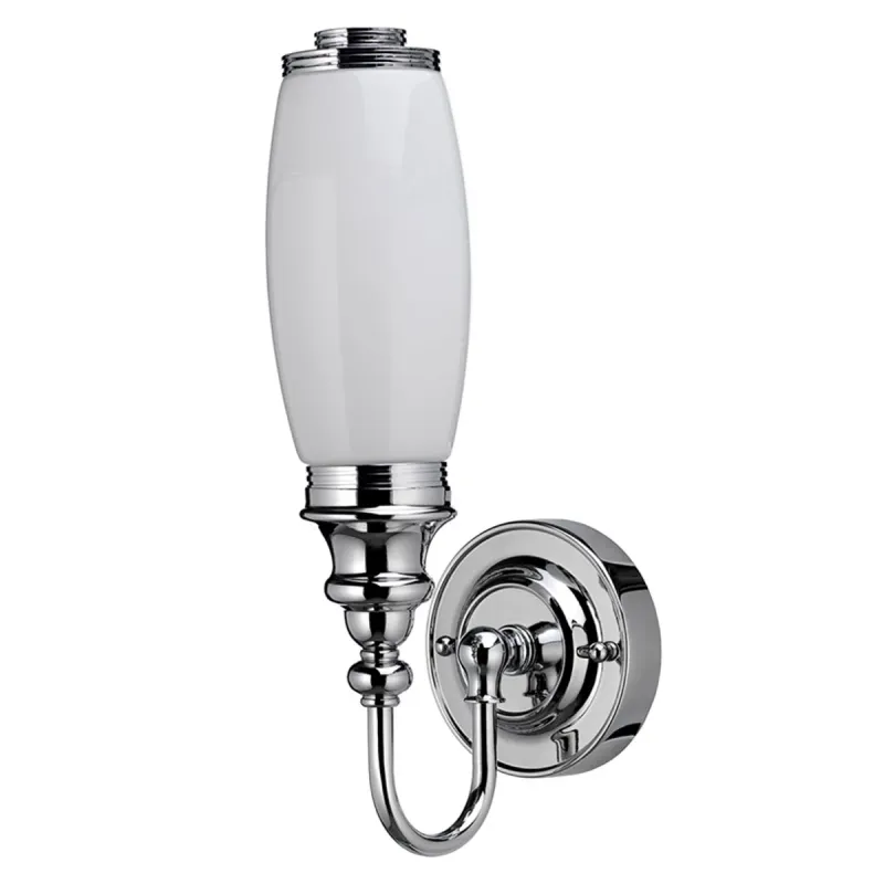 Burlington Ornate tubeformet vegglampe med LED-lys- Krom/frostet