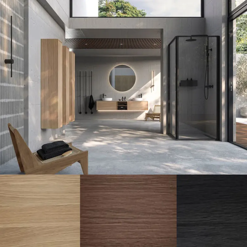 INR Air Wood 40x160 cm høyskap med hyller