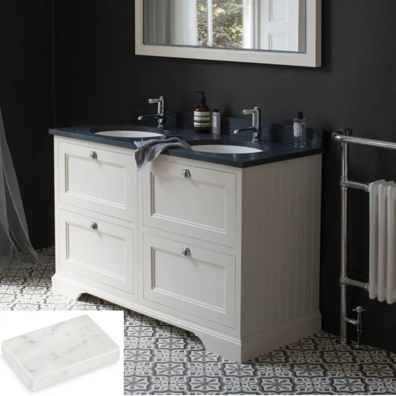 Burlington servantskap 130x55cm med benkeplate/underlimt servant