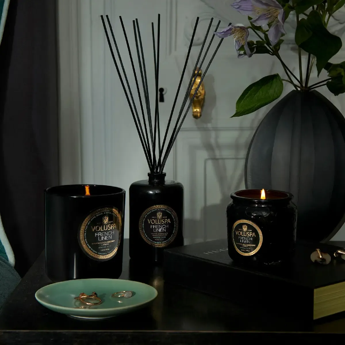 Voluspa Maison Noir Reed Diffuser - French Linen