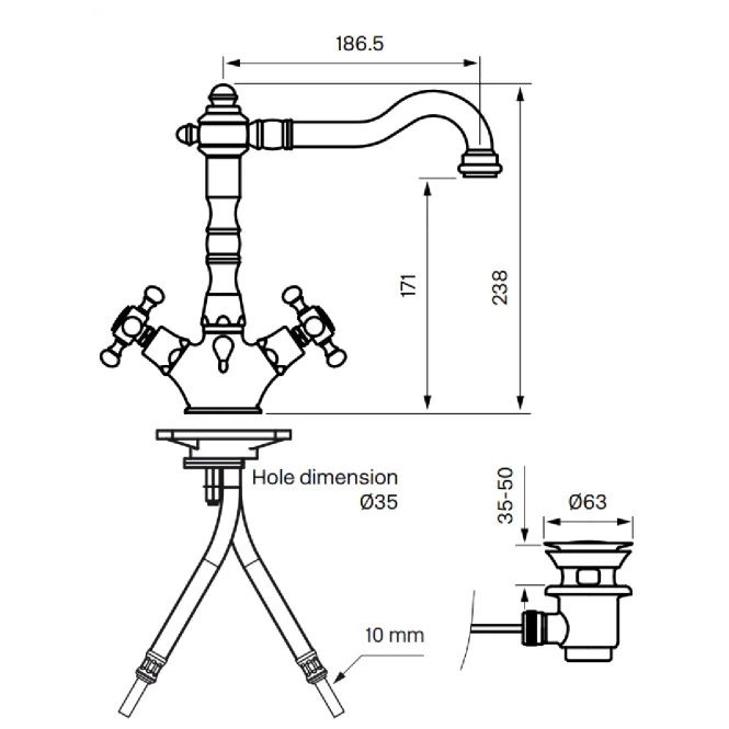 Hovedbilde Tapwell FBLV075 servantbatteri