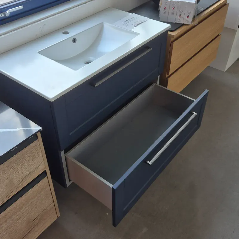 OUTLET: Scala Bad Como 90 cm Baderomsmøbel Matt Blå - Utstilling