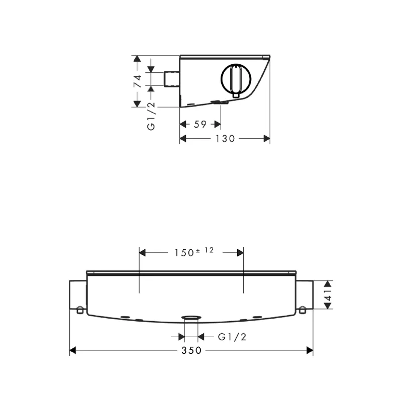 Hansgrohe Ecostat Select dusjbatteri