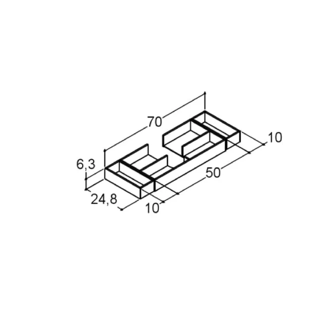 Hovedbilde Dansani Innredningspakke øverste skuff 80x35 til Mido+