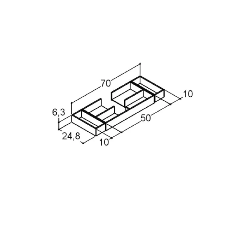 Dansani Innredningspakke øverste skuff 80x35 til Mido+