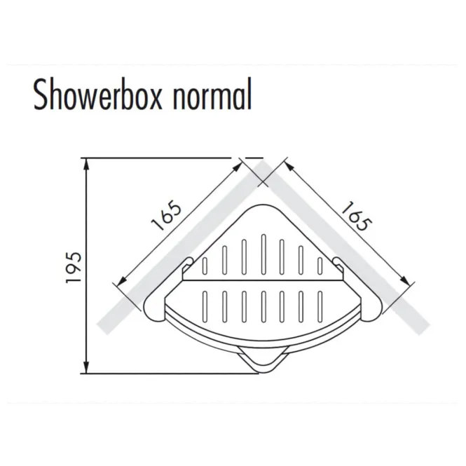 Hovedbilde Duscholux Showerbox dusjhylle 2-delt