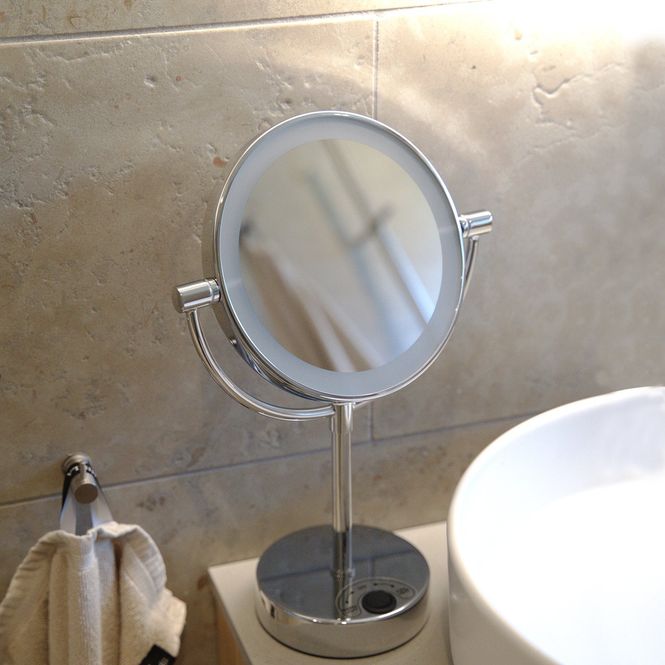 Hovedbilde Smedbo OUTLINE Sminkespeil Led, Krom