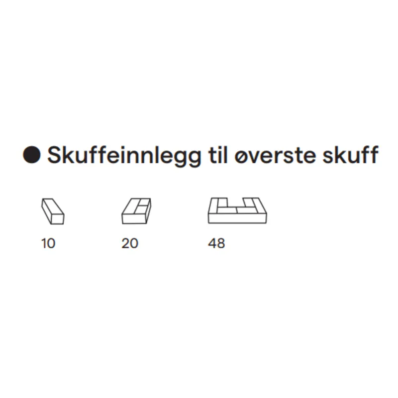 FossBad Skuffeinnlegg Bambus 10x32 cm