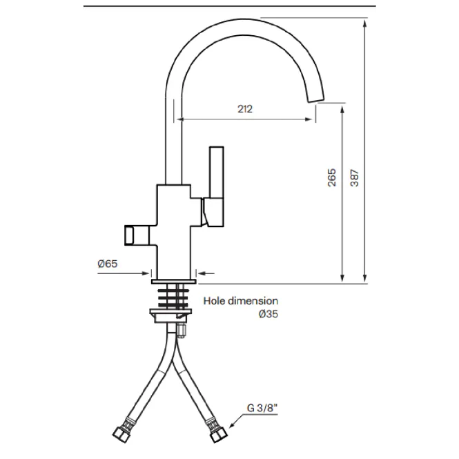 Hovedbilde Tapwell ARM384 kjøkkenbatteri