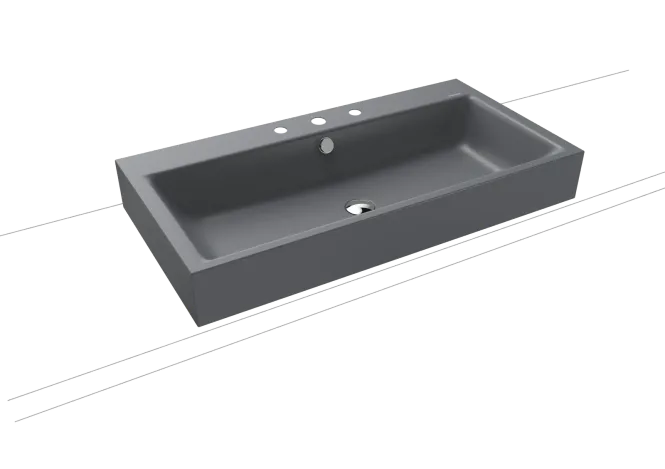 Hovedbilde Kaldewei PURO Mod 3158 Toppmontert Servant, 90x46 cm, Cool Grey 70, 3 ...