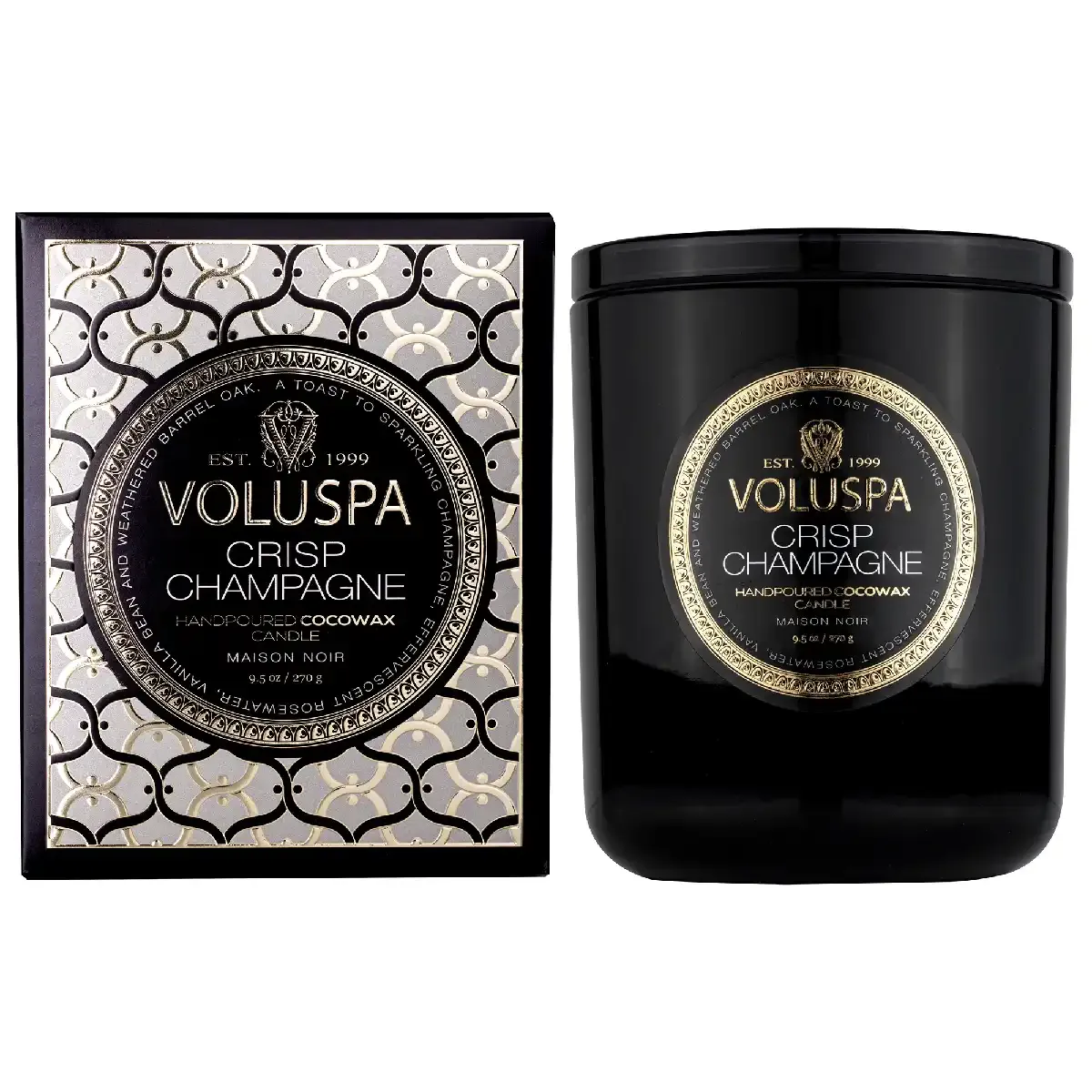 Voluspa Maison Noir Classic Duftlys - Crisp Champagne