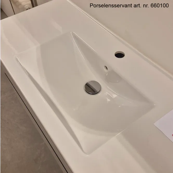 Hovedbilde OUTLET: INR Viskan Grip 100 cm Baderomsmøbel u/ Servant Hvit - ...