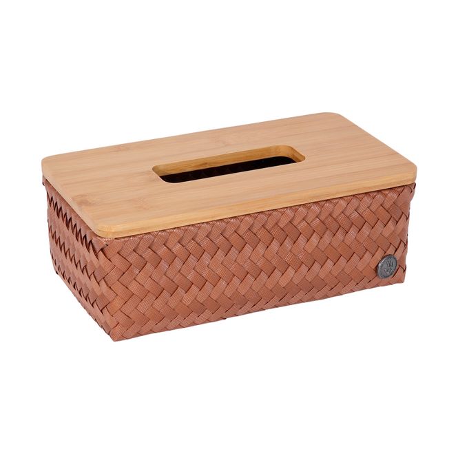Hovedbilde Handed By Tissue box rectangular sienna med bambuslokk