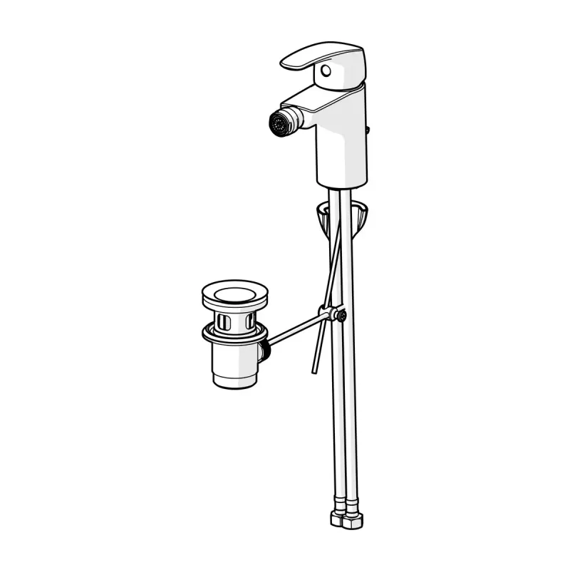 OUTLET: Oras Safira 1018F Bidetbatteri - Krom