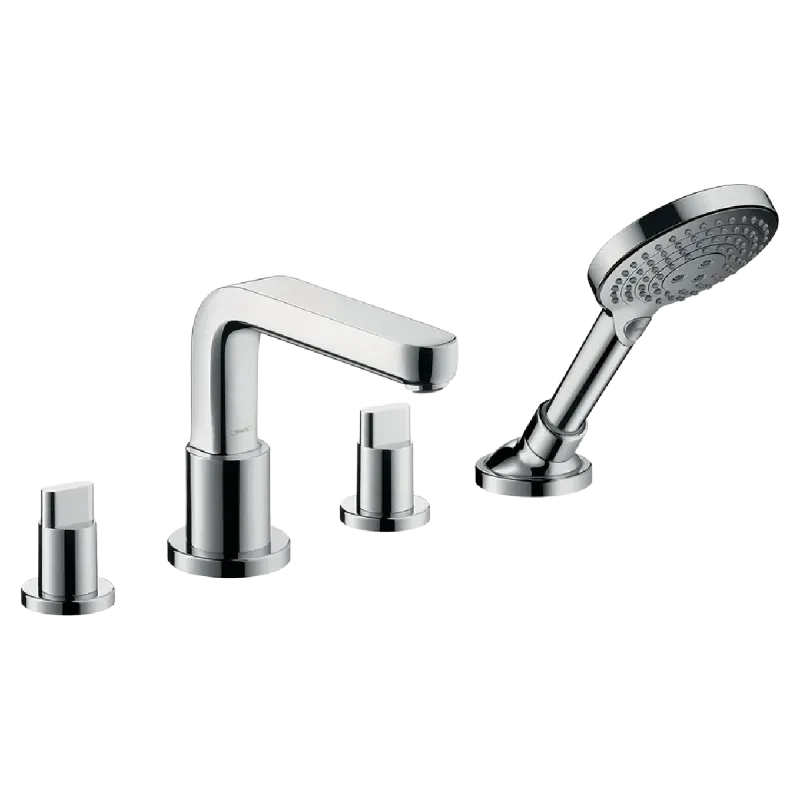 OUTLET: Hansgrohe Metris S 4-hulls Badekarbatteri til karkant - Krom