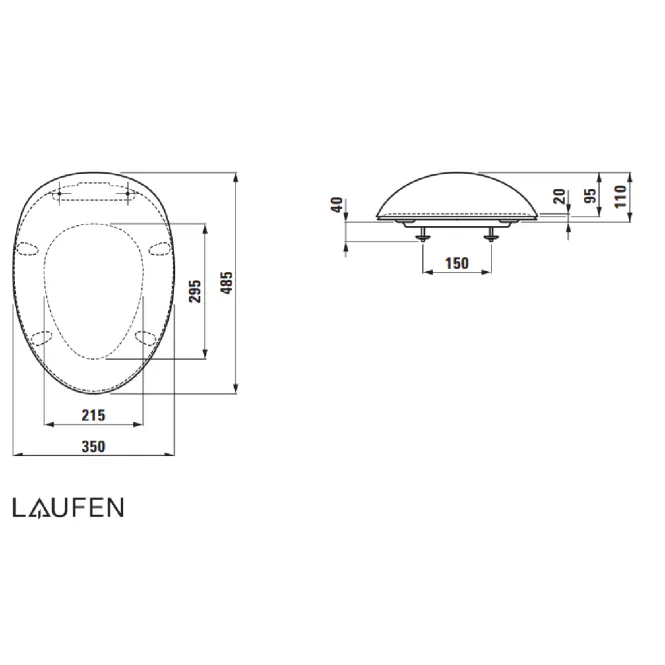 Hovedbilde Laufen ILBAGNOALESSI Toalettsete med Soft close og Quick release