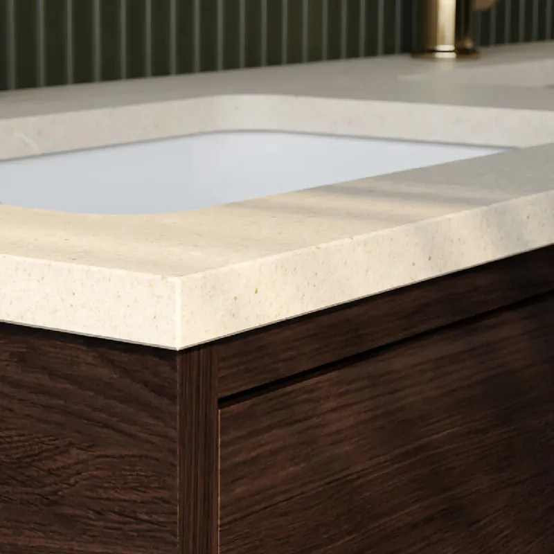 Gustavsberg Ducentic Servantskap 80 cm med Beige Royal Benkeplate og Underlimt Servant