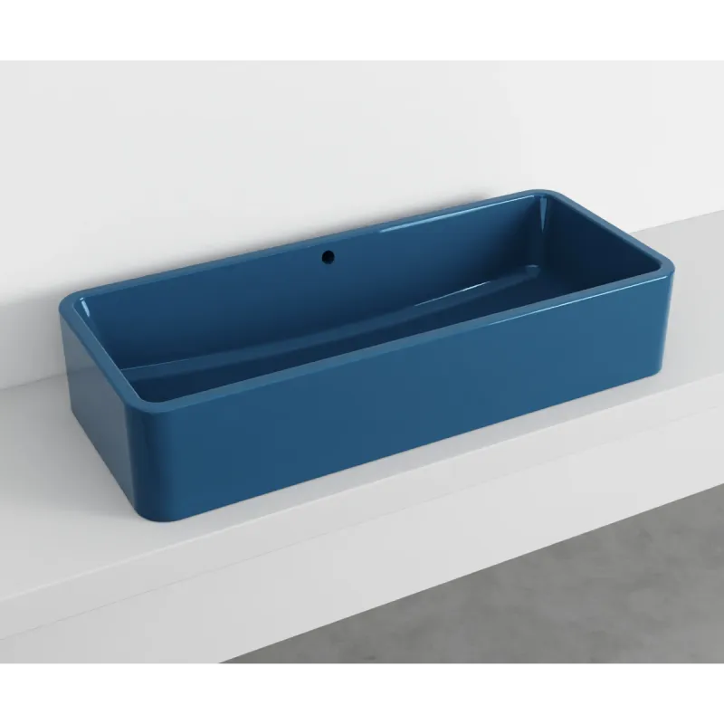 Cielo Shui Comfort rektangulær servant 100x42 cm toppmontering