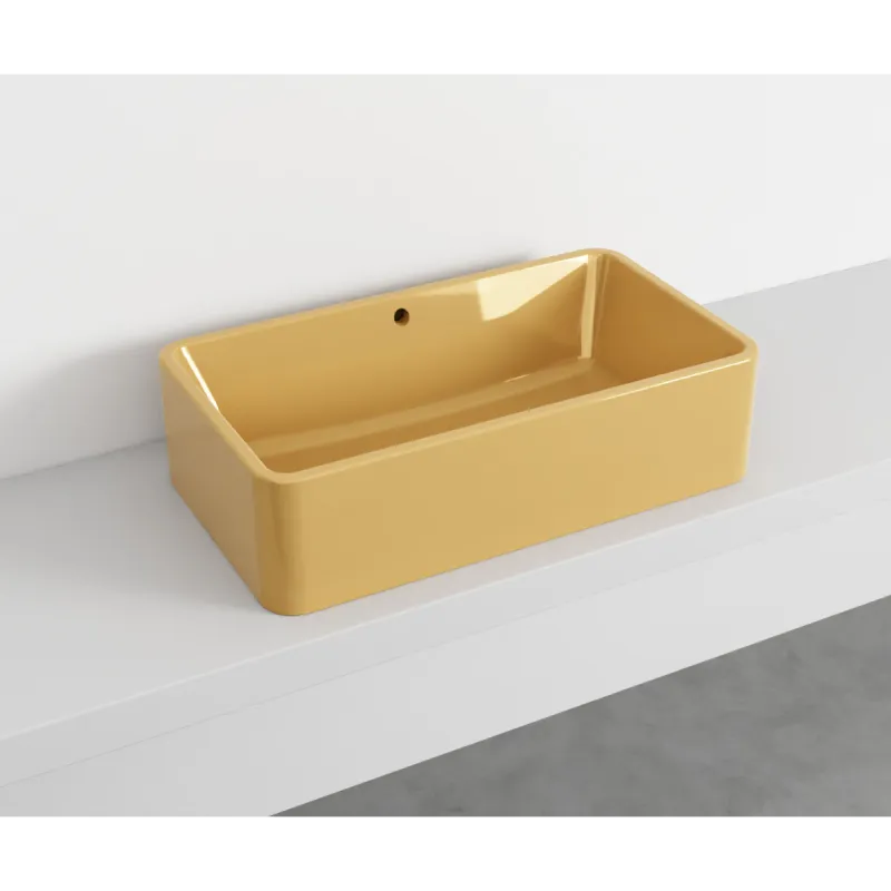 Cielo Shui Comfort rektangulær servant 70x42 cm toppmontering
