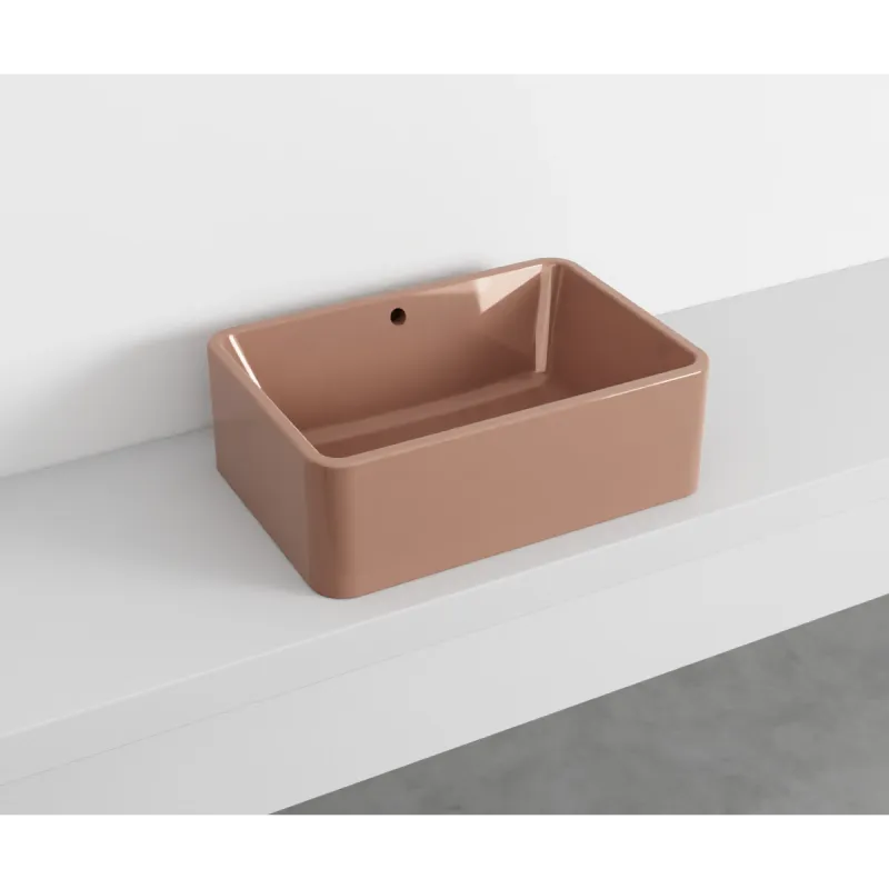 Cielo Shui Comfort rektangulær servant 60x42 cm toppmontering