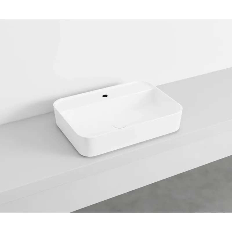 Cielo Shui Comfort rektangulær servant 60x43 cm vegg/topp