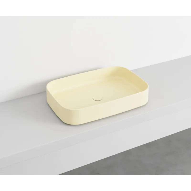 Cielo Shui Comfort rektangulær servant 60x40 cm toppmontering