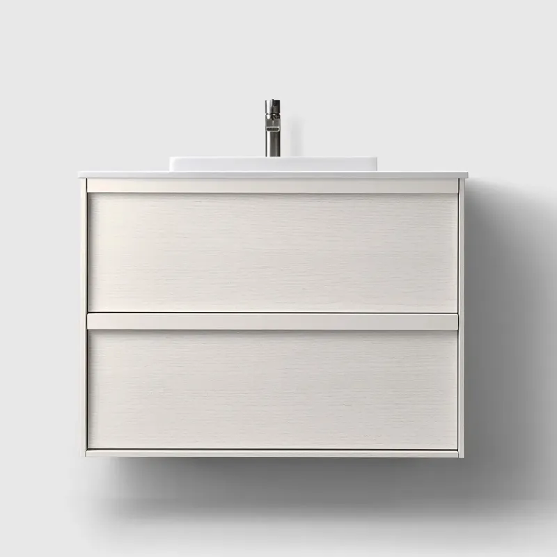 Haven H2 Servantskap 80 cm med White Solid Nedfelt Servant