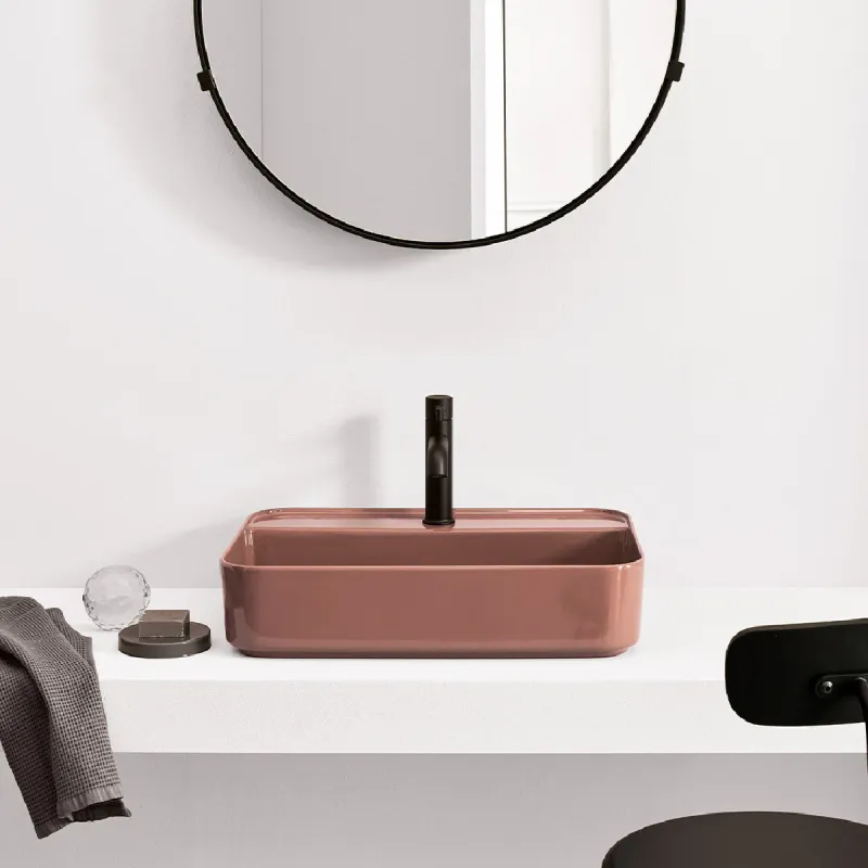 Cielo Shui Comfort rektangulær servant 60x43 cm vegg/topp