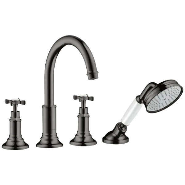 Hovedbilde Axor Montreux 4-hulls Badekarbatteri til karkant med kryssgrep